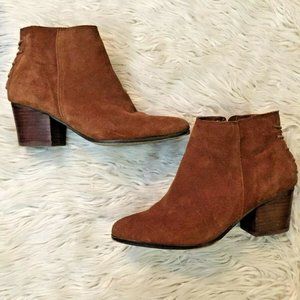 Women's Aldo Suede Zip Lace Back Booties Boots 7.5
